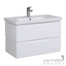 Підвісна тумба Аква Родос Венеція з раковиною Frame 80 біла