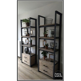 Стеллаж для хранения в стиле LOFT (пара) (Rack - 123)