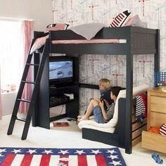 Двухьярусная ліжко в стилі LOFT (Bed-024)