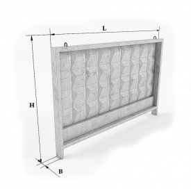 Забор бетонный П6ВК 2900х3980 мм