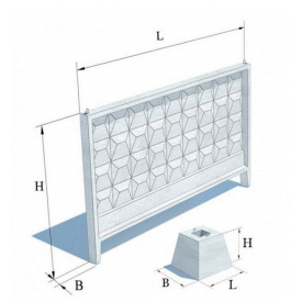 Бетонный забор П-6-Ва