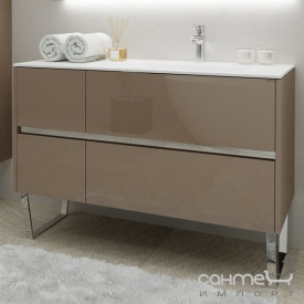 Тумба під раковину підвісна Marsan Justin 1200 правобічна капучіно/ручки хром