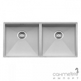 Кухонная мойка Fabiano Quadro 87x44 Double нержавеющая сталь
