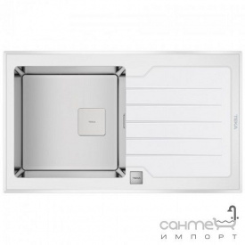 Кухонна мийка Teka Diamond 1B 1D 86 115100012 біле скло