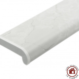 Пластиковые подоконники Plastolit 100 мм Серый мрамор матовый