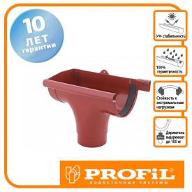 Лійка Profil ліва L 90 цегляна