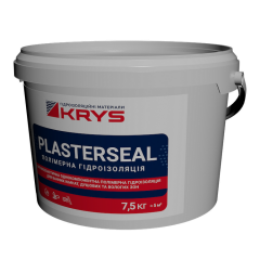 Полимерная гидроизоляция KRYS PLASTERSEAL 7,5 кг для ванной душевой и других мокрых зон Житомир