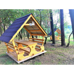 Деревянная беседка из мини бруса закрытая 3,0x3,0 м2 Киев