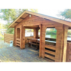 Беседка деревянная из профилированного бруса 12 м2 Log Cabin 000 Киев
