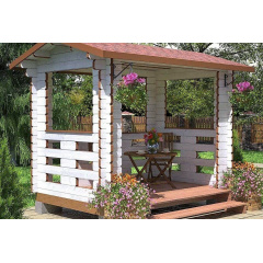 Альтанка 3х2 дерев'яна з профільованого бруса відкрита Ізюм