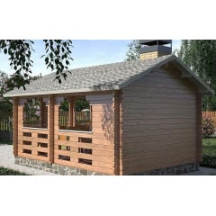 Альтанка дерев'яна з профільованого бруса 3,5x5 Долина