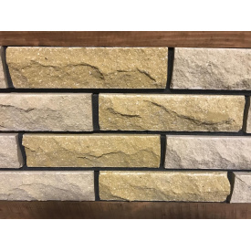 Цегла облицювальна МОНОЛІТ-2018 Скеля ложок світло-жовтий 250х100х65 мм