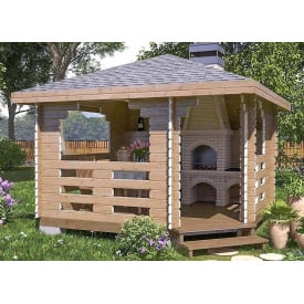 Беседка деревянная из профилированного бруса 3,5х3,5