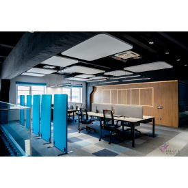 Напольная перегородка акустическая мобильная 1500х800х40