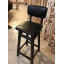 Барний стілець зі спинкою 80x30x30 см бук з кожзамом Вінниця