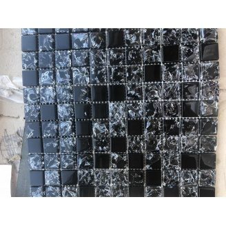 Стеклянная мозаика Керамик Полесье Gretta Black Black Mix 300х300х6 мм