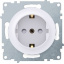 Розетка OneKeyElectro Florence з заземленням захисні шторки гвинтові контакти біла 1E10101300 Житомир