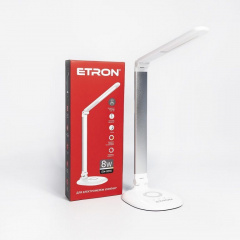 Лампа настільна світлодіодна ETRON Desk Lamp step 8W 3000-6000K White-silver Луцьк