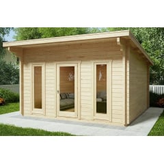 Беседка деревянная из профилированного бруса с закрытой комнатой 4х4 Хмельницкая область Мукачево