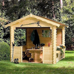 Беседка из мини бруса 3,0 х 3,0 м2 Закарпатская область Кобыжча