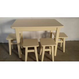 Стол кухонный массив бука белый 1000х600