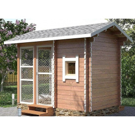 Деревянный курятник из бруса 3х1.9 м