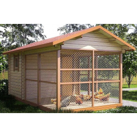 Деревянный курятник из бруса 3х5 м