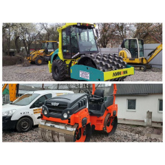 Оренда грунтового катка AMMANN ASC70 з гладким і кулачковим вальцом Виноградів