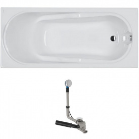 COMFORT ванна 190x90 см прямоугольная в комплекте с сифоном Geberit 150,520,21,1 с ножками SN 8