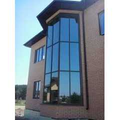 Засклення фасаду алюмінієм марки Aluron (Польща) з фарбуванням, фасадне скління Київ