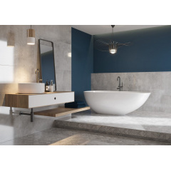 Керамогранитная плитка напольная полированная Cerrad Softcement Silver Poler 29,7х119,7 см (5903313317429) Буча