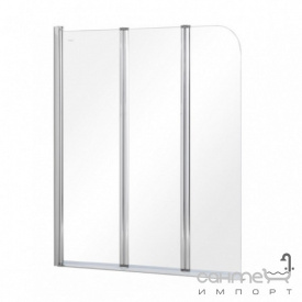 Шторка для ванны Besco Prime-3 121x140 прозрачное стекло