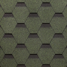 Бітумна черепиця Docke PIE SIMPLE СОТА 1000х318х2,9 мм зелений