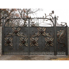 Ворота ковані металеві закриті Legran Ромни