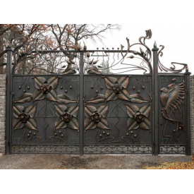 Ворота кованные металлические закрытые Legran