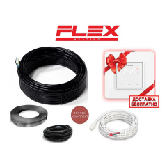 Электрический кабель для обогрева Flex 0,5 м2-0,6 м2-87,5 Вт 5 м c Terneo S Премиум (Р) KIT 6501 Николаев
