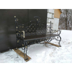 Кованая скамейка черная Legran Калуш