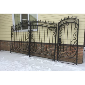 Ворота кованые открытые с калиткой Legran