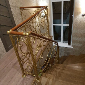 Ковані перила золотисті внутрішні Legran