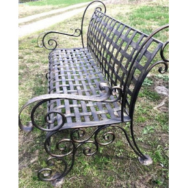 Лавка металева кована срібляста Legran