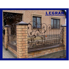 Забор металлический кованый фигурный открытый асимметрический Legran Ровно