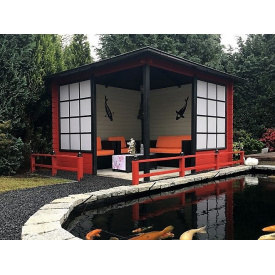 Беседка деревянная из профилированного бруса 3х3 Полтава