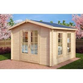 Беседка деревянная из профилированного бруса с закрытой комнатой 3.2х3.2 Березань