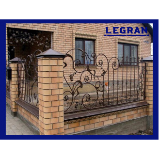 Паркан металевий кований фігурний відкритий асиметричний Legran