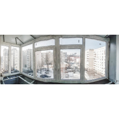 Балкон Г-подібний Rehau 2800х1450х850 мм Київ