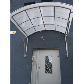 Козырёк фасадный кованый для новостроек и коммерческой недвижимости Legran