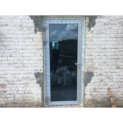 Алюмінієві двері для будинку з цільним склопакетом Кременчук