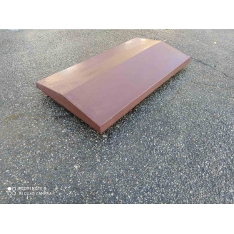 Конек для забора бетонный 400х700 мм коричневый