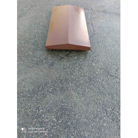 Конек для забора бетонный 220х680 мм коричневый