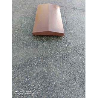 Коник для забору бетонний 220х680 мм коричневий